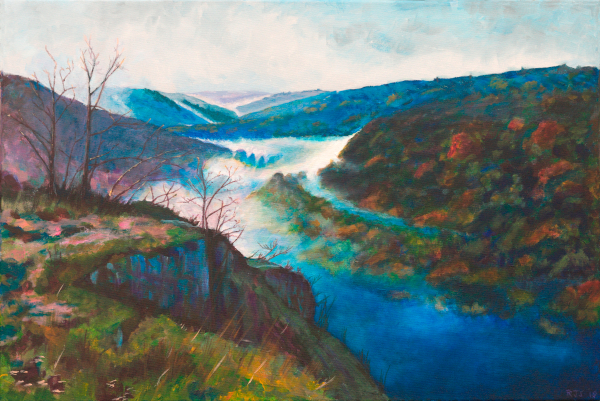 Painting of the River Wye from Seven Sisters Rocks